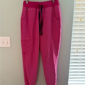 Figs Hot Pink Scrub Jogger